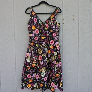 Karin‎ Stevens Tutti Frutti A-Line Midi Dress Size 8